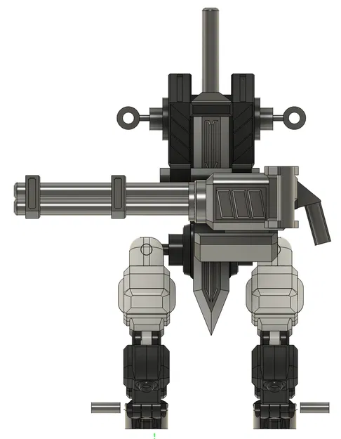 MECH_01 – Mô hình mech đồ chơi poseable với Mini Gun & kiếm - Image 8