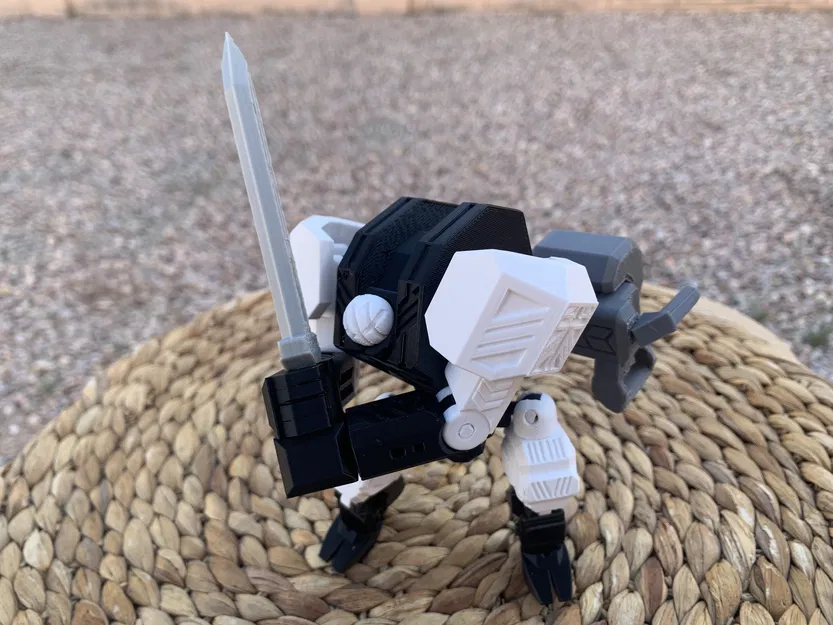 MECH_01 – Mô hình mech đồ chơi poseable với Mini Gun & kiếm - Image 14