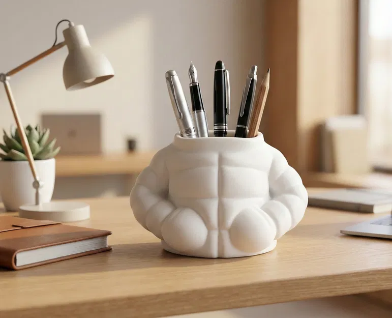 Ống Cắm Bút Áo Phao 110mm – Organizer Bàn Làm Việc Ấm Áp, In Nhanh & Bền - Image 2