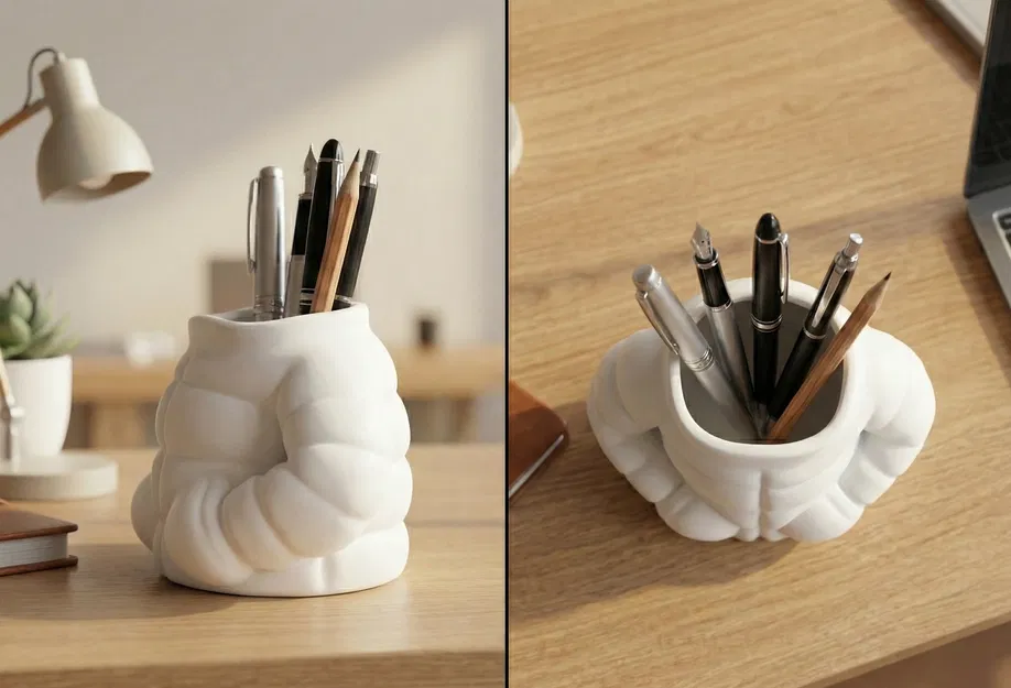 Ống Cắm Bút Áo Phao 110mm – Organizer Bàn Làm Việc Ấm Áp, In Nhanh & Bền - Image 3