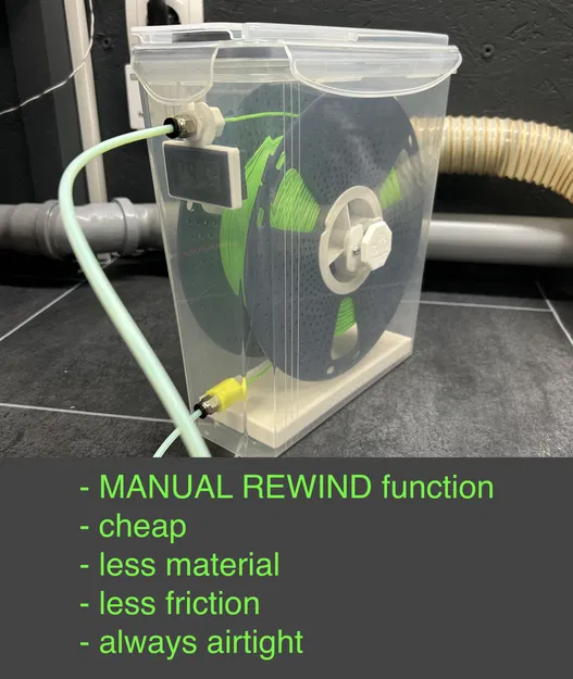 Drybox hộp cereal rẻ, đơn giản, kín khí + MANUAL REWIND - Image 1