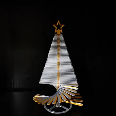 Cây Thông Linked Helix (Kinetic DNA Spiral Toy/Art Piece)