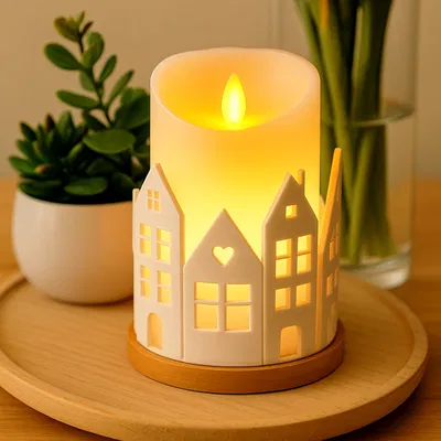 Chân nến “Casitas Nórdicas” – In 3D