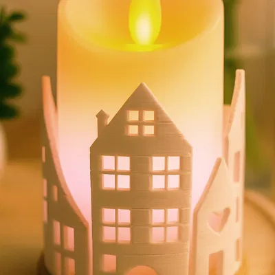 Chân nến “Casitas Nórdicas” – In 3D