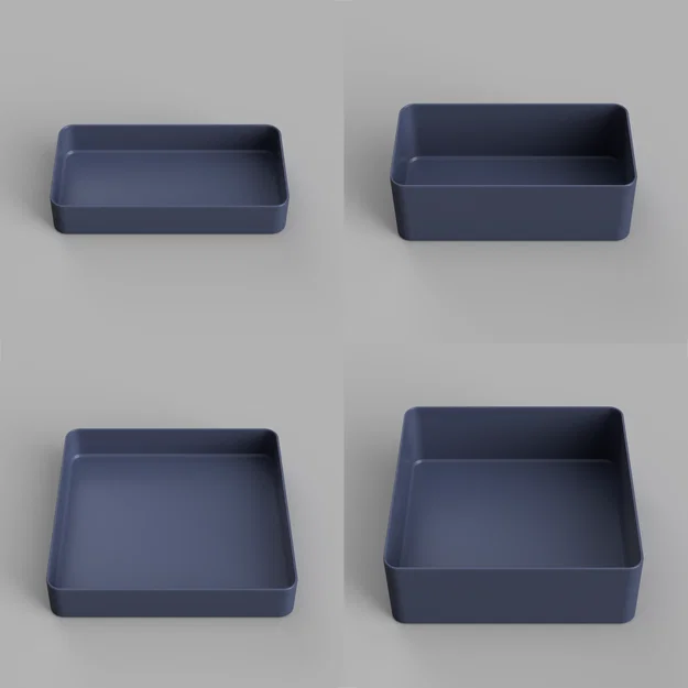 Khay Vuông Tham Số (Parametric) Đơn Giản – Simple Parametric Tray - Image 4