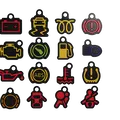 Bộ móc khóa đèn báo táp-lô xe hơi (Car indicator light keychains) - Thumbnail 1