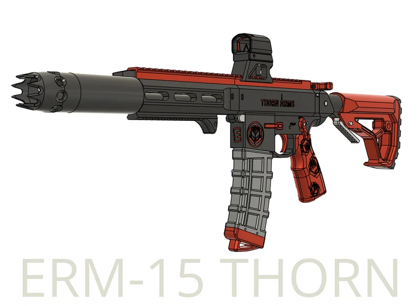 ERM-15 - Súng đồ chơi nền tảng AR-15 in 3D (hoạt động) - redesign từ ME-15 - Image 8