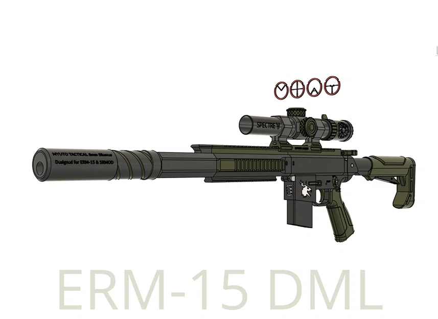 ERM-15 - Súng đồ chơi nền tảng AR-15 in 3D (hoạt động) - redesign từ ME-15 - Image 9
