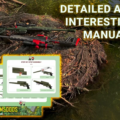 Ensis M5000S - Toy Sniper Rifle cơ chế slingshot (dây thun)! 5