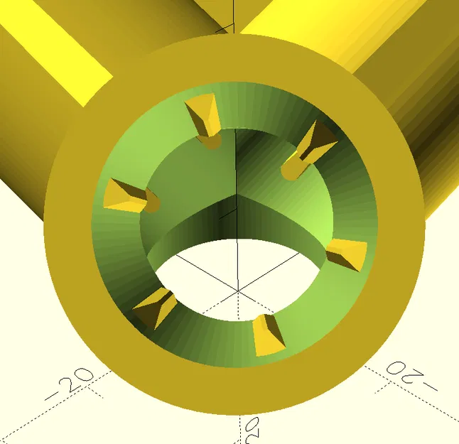 Góc Lều Tham Số: Lỗ Thẳng Có Gân Ma Sát (Vừa Rod 16mm) - Image 3