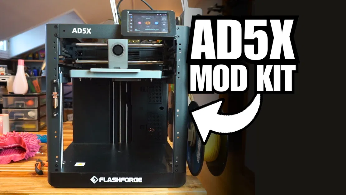 FlashForge AD5X – Spool Holder, Spool Numbers (1–4) & Poop Bin (Gói phụ kiện) - Image 1