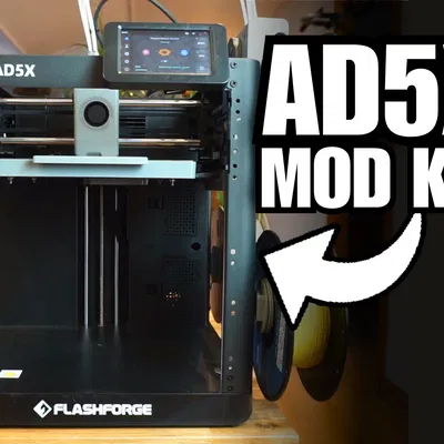 FlashForge AD5X – Spool Holder, Spool Numbers (1–4) & Poop Bin (Gói phụ kiện)