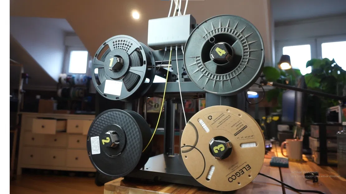 FlashForge AD5X – Spool Holder, Spool Numbers (1–4) & Poop Bin (Gói phụ kiện) - Image 2