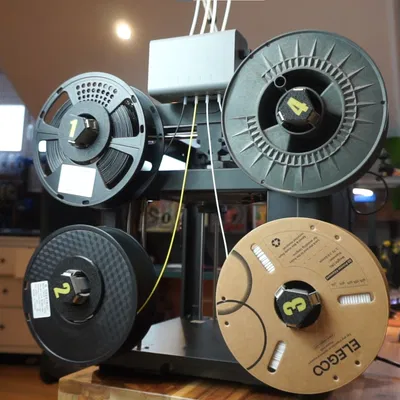 FlashForge AD5X – Spool Holder, Spool Numbers (1–4) & Poop Bin (Gói phụ kiện)