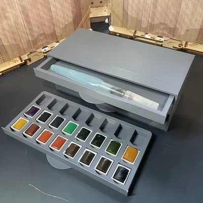 Ngăn kéo lưu trữ màu nước (half pan)