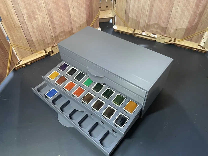 Ngăn kéo lưu trữ màu nước (half pan) - Image 2