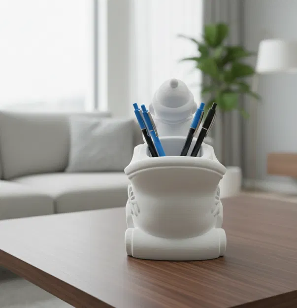 Giá Cắm Bút Xe Trượt Tuyết Ông Già Noel (Santa Claus Sleigh Pen Holder) - Image 2