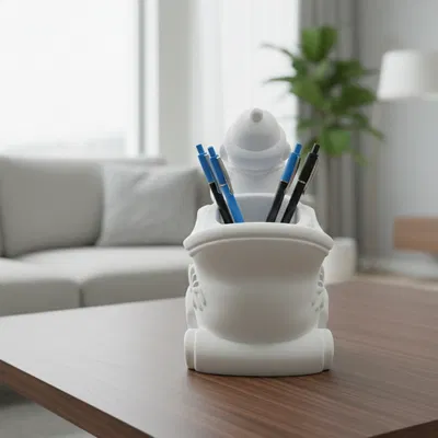 Giá Cắm Bút Xe Trượt Tuyết Ông Già Noel (Santa Claus Sleigh Pen Holder)