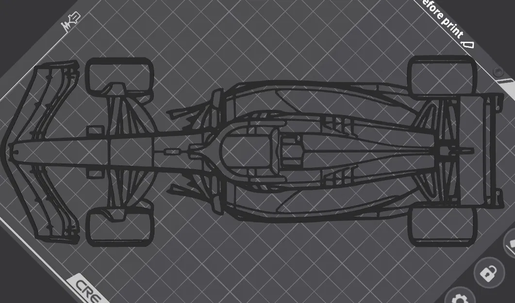 Tranh treo tường silhouette Ferrari SF-24 F1 2024 (nhìn từ trên) - Image 2