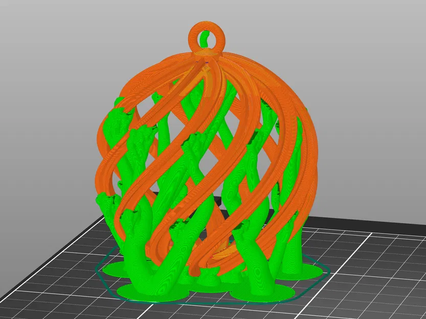 Quả Cầu Noel Xoắn Ốc Hở 2025 (Open Spiral Christmas Ball 2025) - Image 2