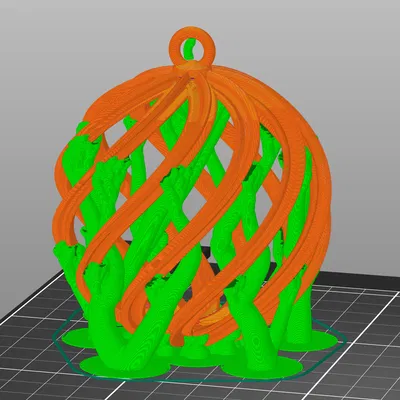 Quả Cầu Noel Xoắn Ốc Hở 2025 (Open Spiral Christmas Ball 2025)