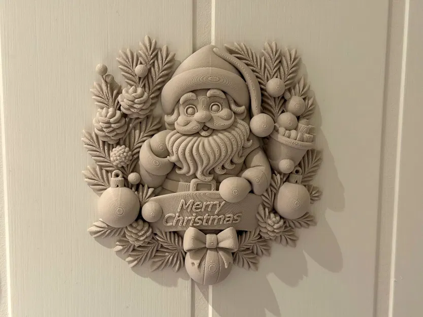 Vòng Nguyệt Quế Giáng Sinh Ông Già Noel (Santa Christmas Wreath) - Image 1