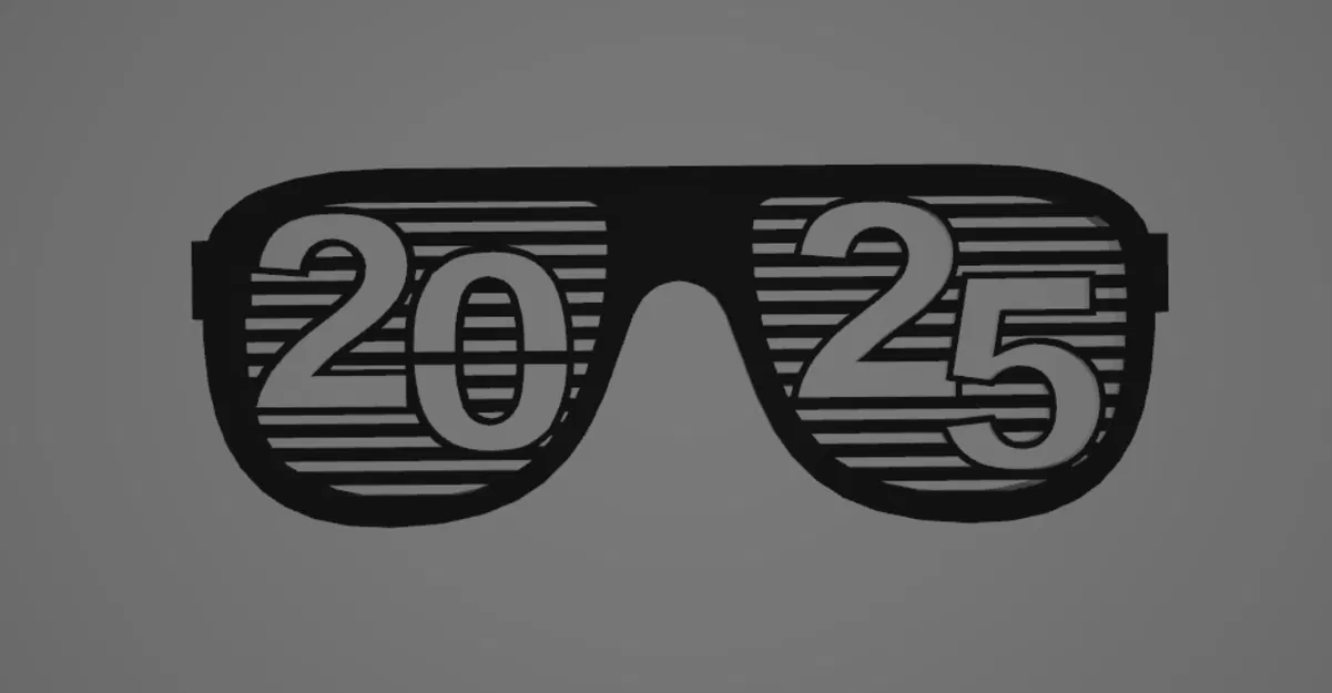 Kính 2025 HAPPY NEW YEAR (3D Printing Party Glasses) - Image 1