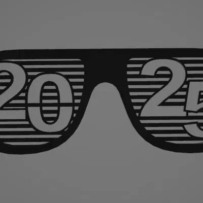 Kính 2025 HAPPY NEW YEAR (3D Printing Party Glasses)
