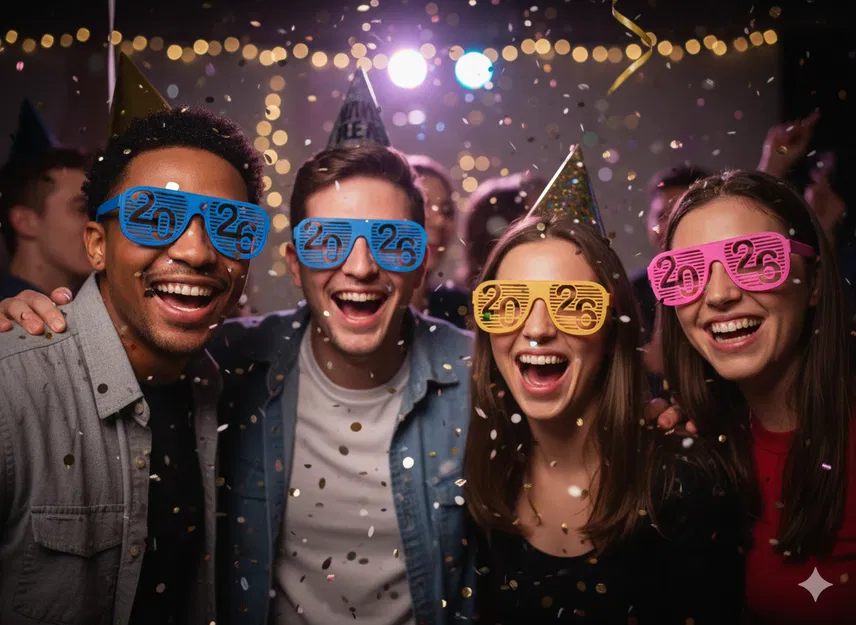 Kính tiệc 2026 Happy New Year – chỉ 20g filament, in nhanh! - Image 3