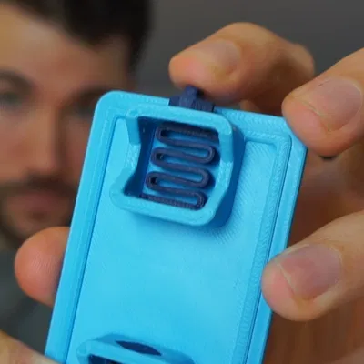 Cơ cấu chốt lò xo in 3D dùng chung (không support, modular hoàn toàn)