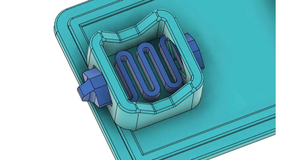 Cơ cấu chốt lò xo in 3D dùng chung (không support, modular hoàn toàn) - Image 6