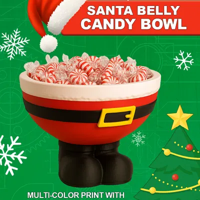 Tô Đựng Kẹo Bụng Ông Già Noel (Santa Belly Candy Bowl)
