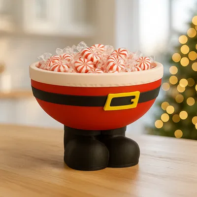 Tô Đựng Kẹo Bụng Ông Già Noel (Santa Belly Candy Bowl)