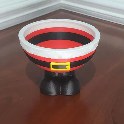 Tô Đựng Kẹo Bụng Ông Già Noel (Santa Belly Candy Bowl)