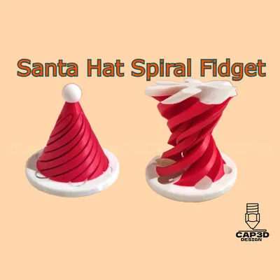 Spiral Fidget Mũ Santa (Santa Hat Spiral Fidget)