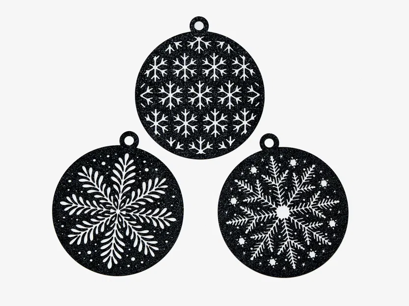 Bộ Móc Treo Bông Tuyết Tối Giản (Minimal Snowflake Ornaments) - Image 3