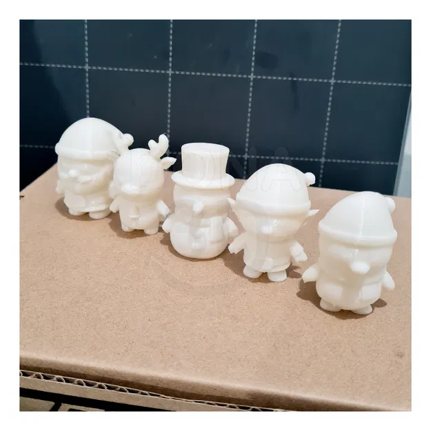 Bộ Christmas Chibi Set – Nhân vật Giáng Sinh Chibi sơn sẵn, in liền - Image 2