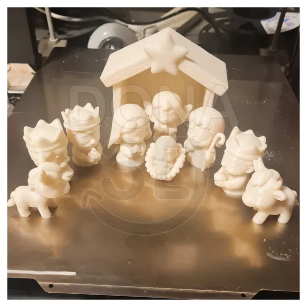 Máng Cỏ Giáng Sinh Chibi – Thiết Kế In 3D - Image 1