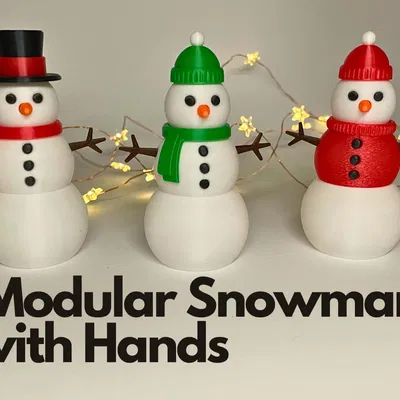 Người tuyết modular có tay trang trí (Modular Snowman with Hands Decoration)