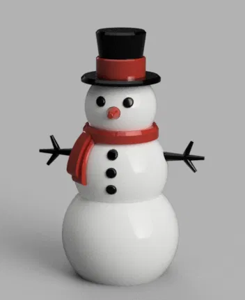 Người tuyết modular có tay trang trí (Modular Snowman with Hands Decoration) - Image 4