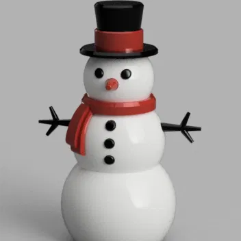 Người tuyết modular có tay trang trí (Modular Snowman with Hands Decoration)