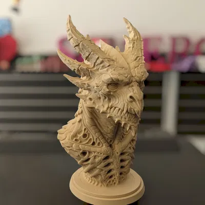 Tượng Bust Rồng Necrotic (Necrotic Dragon Bust)