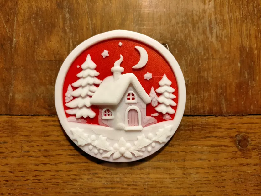 Trang trí Noel hai màu: ngôi nhà - Image 1