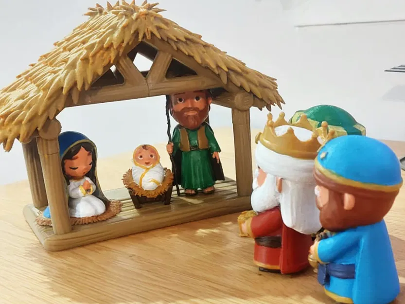 Hang đá Giáng Sinh Chibi dễ thương – Nativity cute scene (Portal de Belen chibi) - Image 1