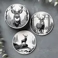 Lót Ly Hươu Mùa Đông (Winter Deer Coasters) - Thumbnail 1
