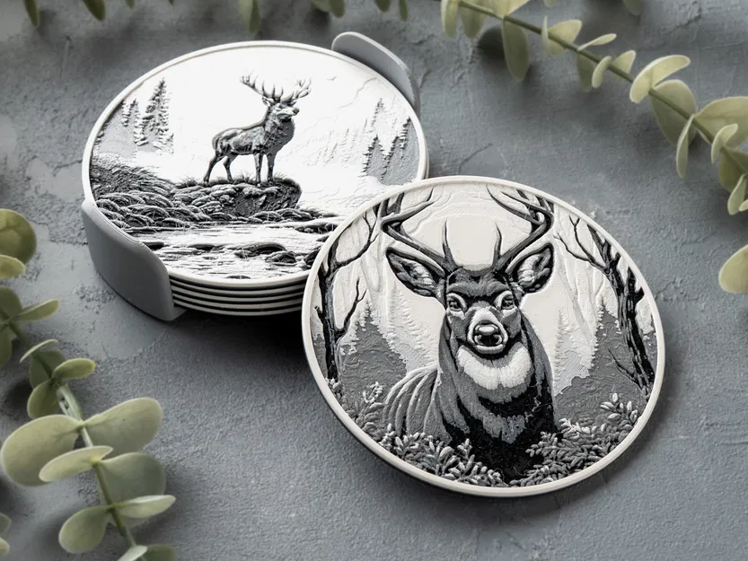 Lót Ly Hươu Mùa Đông (Winter Deer Coasters) - Image 3