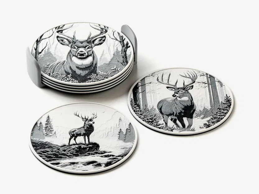 Lót Ly Hươu Mùa Đông (Winter Deer Coasters) - Image 4