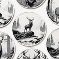 Lót Ly Hươu Mùa Đông (Winter Deer Coasters) - Thumbnail 5