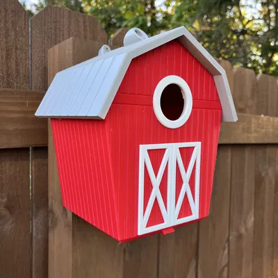 Nhà Chim Kiểu Chuồng (Barn Birdhouse) Lắp Ngàm Không Cần Keo