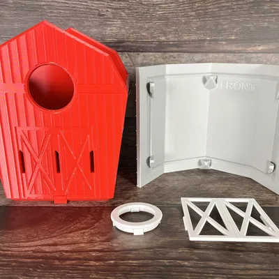 Nhà Chim Kiểu Chuồng (Barn Birdhouse) Lắp Ngàm Không Cần Keo